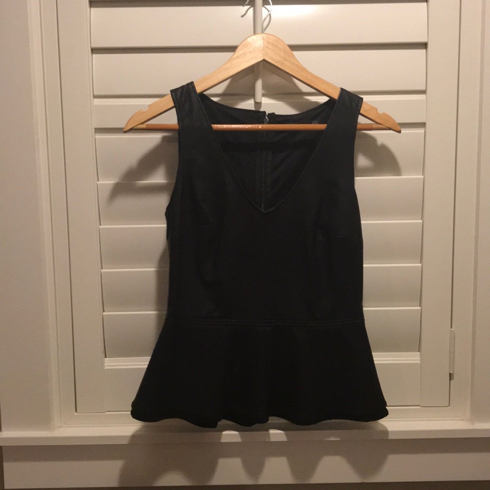 Zara black peplum tank